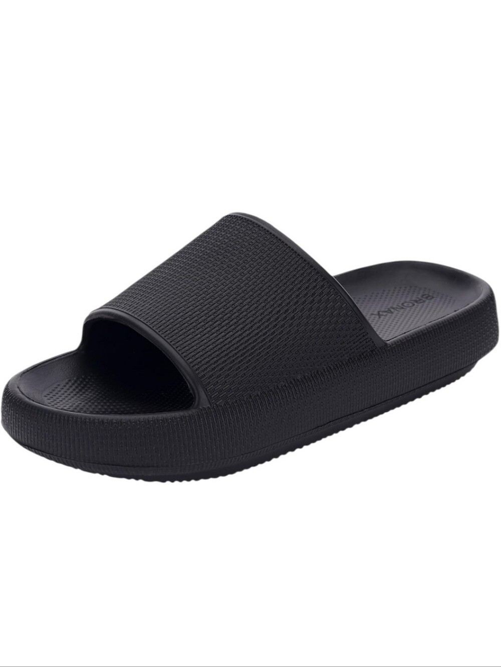 Cloud Pillow Slippers House Slides Shower Sandals  Womenn's Size 7.5 - 8.5 Black